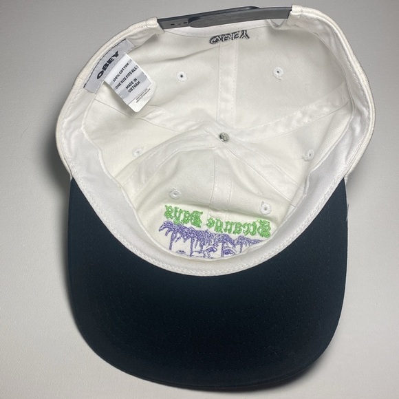 OBEY NEW White and Black Cap with Purple Embroidery - Picture 7 of 7